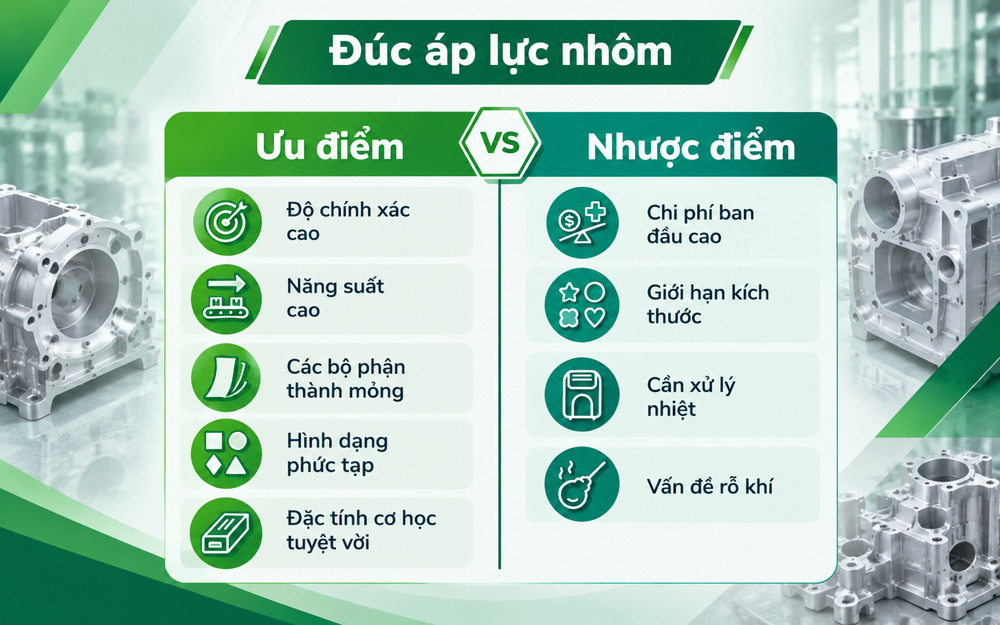 Ưu và nhược điểm của kỹ thuật đúc nhôm
