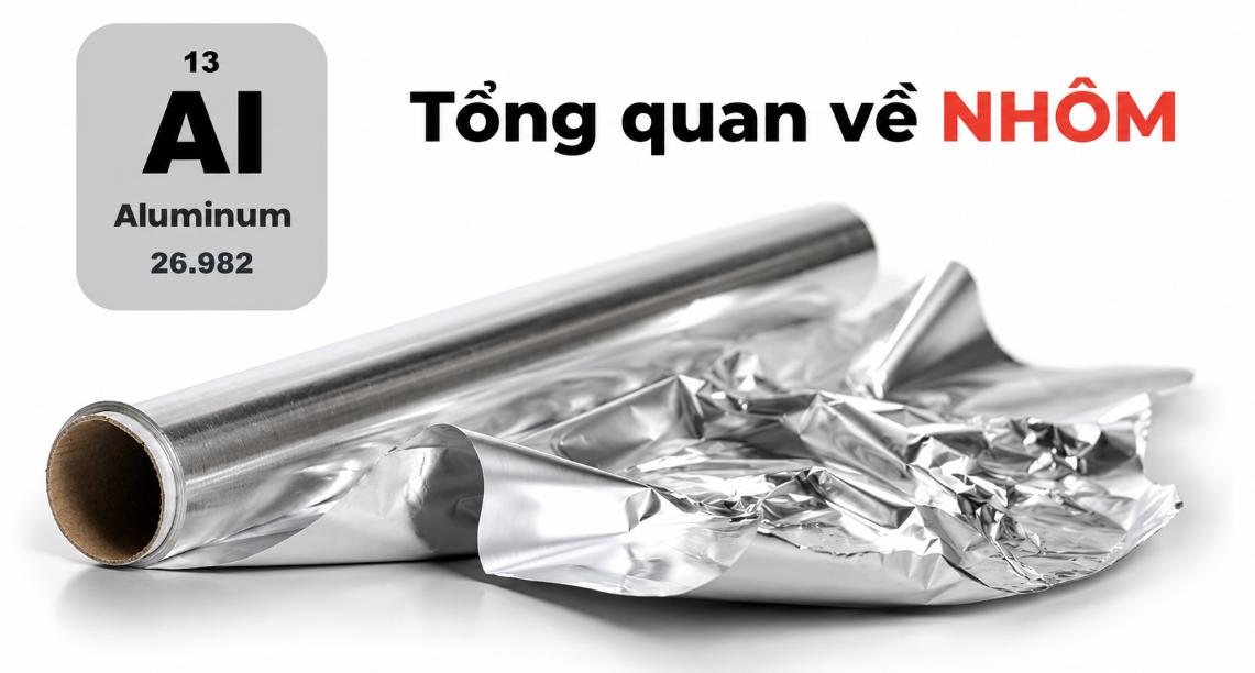 Nhôm là một loại kim loại nhẹ, mềm và dẻo, có màu trắng bạc 